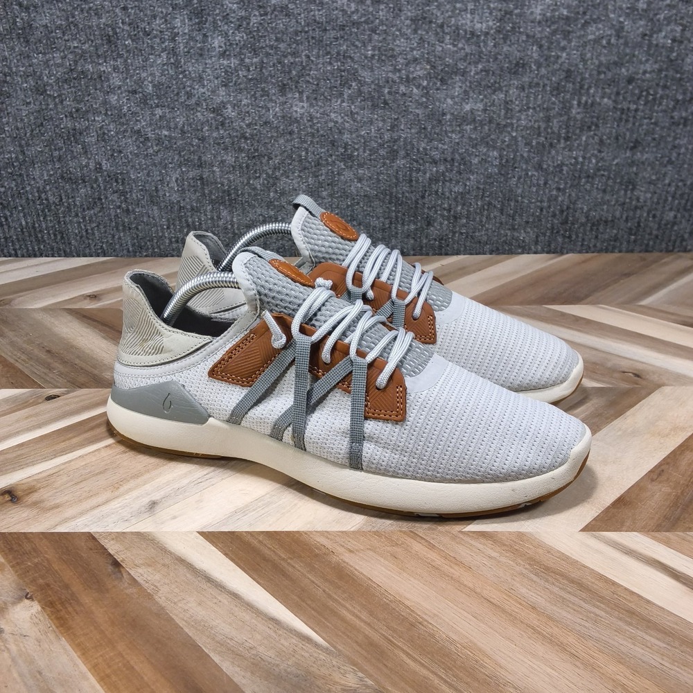 Olukai Mio Li Men's 9.5 Mist Grey & Poi Everyday Athletic Shoes Comfort